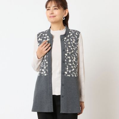 ボーダーズアットバルコニー ＴＷＩＬＬ　ＧＩＬＥＴ　ジレ　36 BORDERS at BALCONY ベスト ジレ 「BORDERS BALCONY/ボーダーズ