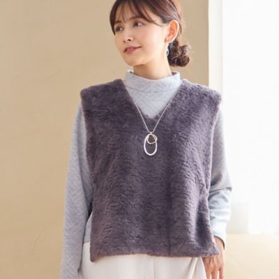 ビートル914: 【Ballsey】プードルファーVネックベスト36 セール】 プードルファー Vネックベスト （ベスト