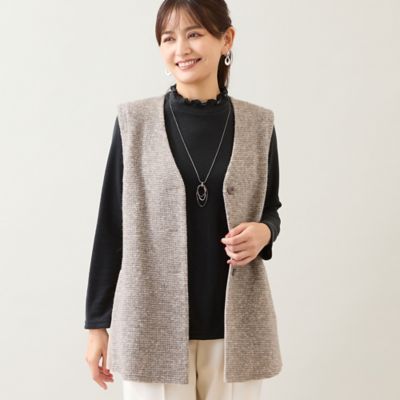 スライバーニットベスト（12006531） | LOBJIE (Women