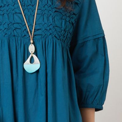 洗える・綿100％】スモッキング刺繍チュニック（12014531