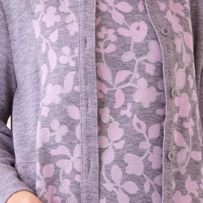 洗える・アンサンブル可】フラワーオパールカーディガン