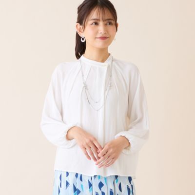 洗える・オケージョン対応】ギャザードビーブラウス
