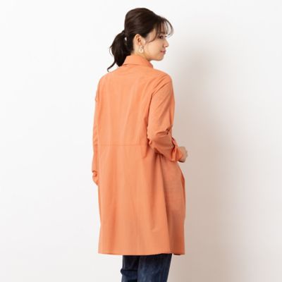 【洗える】スモッキング刺繍ロングシャツ（１２０３２５３２）