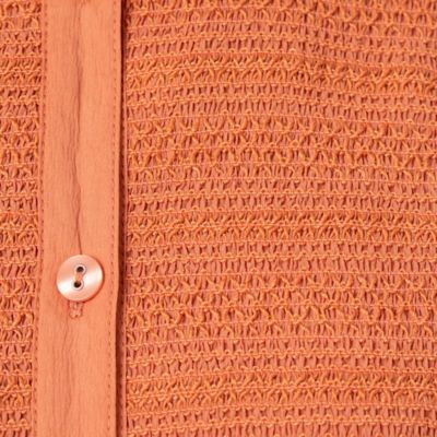 【洗える】スモッキング刺繍ロングシャツ（１２０３２５３２）