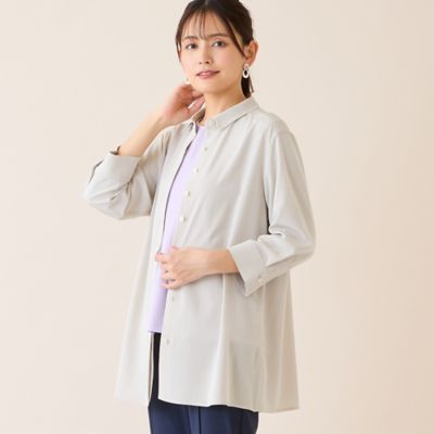 ＜LOBJIE (Women)＞【洗える・接触冷感】Ｓｏａｌｏｎシャツ（１２０３２６１１）