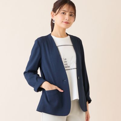 吸水速乾・オケージョン対応】Vネックワンボタンジャケット