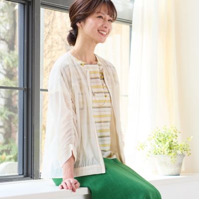 ＜LOBJIE (Women)＞シアーブルゾン（１２０３３４０１）