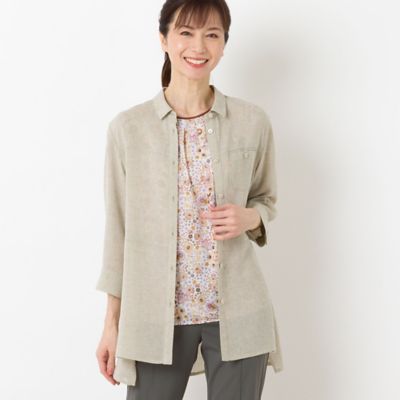 ＜LOBJIE (Women)＞アイアスワッシャー　チュニックシャツ（１２０３３４１１）