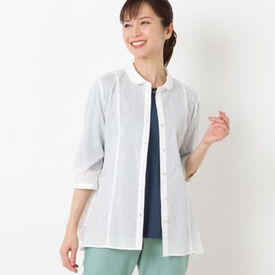 ＜LOBJIE (Women)＞ミラクルウェーブ　　イレギュラーヘムシャツ（１２０３３４１２）