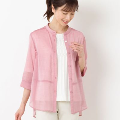 ＜LOBJIE (Women)＞シャンブレーチュニックシャツ（１２０３３４３２）