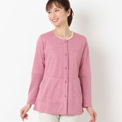 杢天竺　ノーカラージャケット（１２０３３４３５）
