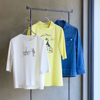 【洗える】デニムガーゼ　バックスリットシャツ（１２０３３５０１）
