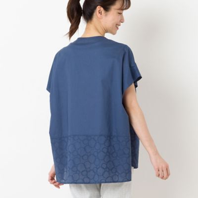 サークル刺繍　ワイドブラウス（１２０３５４０２）