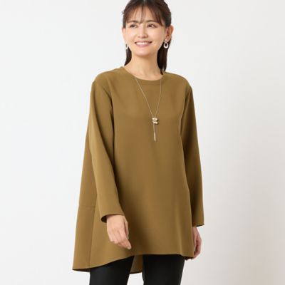 【SALE】LOBJIE (Women)/ロブジェ ジョーゼットチュニックブラウス(12035533) チャイロ トップス【三越伊勢丹/公式】