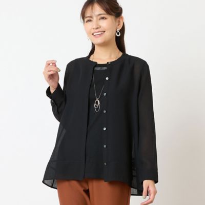 ＜LOBJIE (Women)＞ウール混ビエラシャツ（１２０３５５３４）