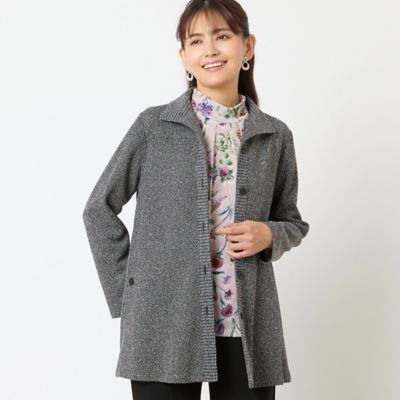 ＜LOBJIE (Women)＞ジャカードニットジャケット（１２０３５５５２）