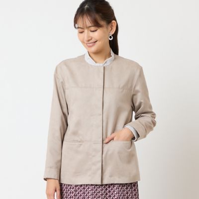 イタリア製Ｙ.アカミネ　シープスキンスウェードのジャケット　46（アローズ扱い） Y.Akamine アローズ別注 スエードブルゾン 赤峰幸生 × ブルーレーベル