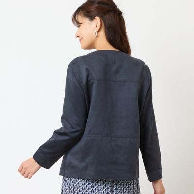 イタリア製Ｙ.アカミネ　シープスキンスウェードのジャケット　46（アローズ扱い） フェイクスウェードジャケット（12035562） | LOBJIE (Women