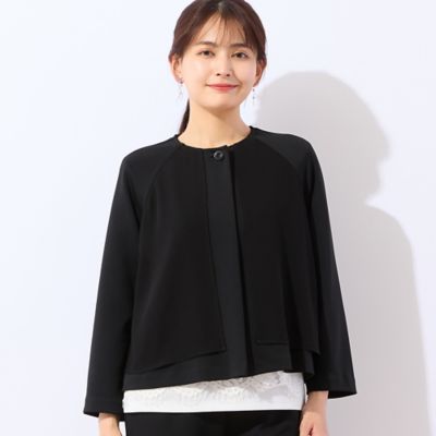 【洗える・セットアップ可】コンジュンクシフォンレイヤードジャケット（１２０３５６２１）