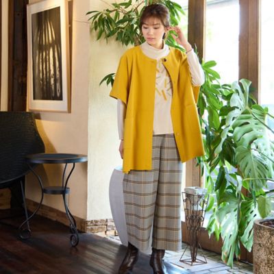 ニードルストレッチ　ケープジャケット（１２０３６４１３）