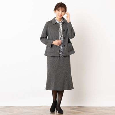 襟取り外し可・セットアップ可】ツイード ジャージージャケット