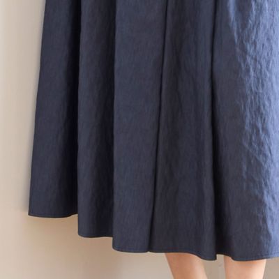 【洗える・一部店舗限定】シャンブレーツイル　タックスカート（１２０４２５２１）