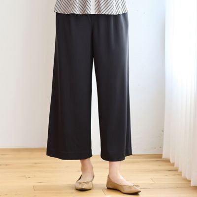 ＜LOBJIE (Women)＞【洗える・日本製・セットアップ可能】プルリ　ワイドクロップドパンツ（１２０５２５２１）