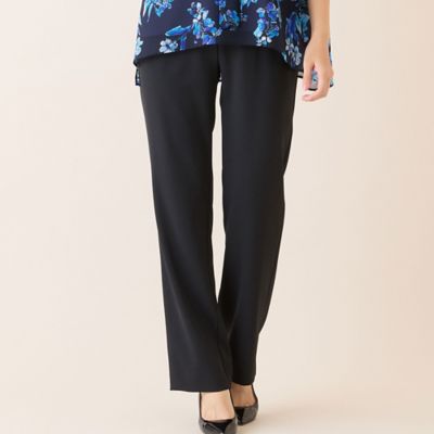 LOBJIE (Women)/ロブジェ 【洗える・吸水速乾・セットアップ可】ストレッチツイルストレートパンツ（１２０５２６３１）