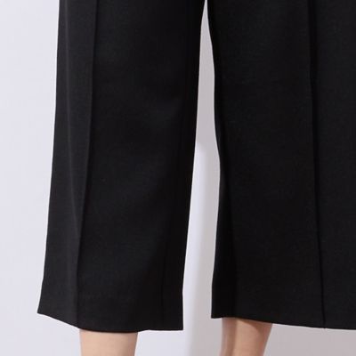 【洗える・セットアップ可能】ピンタック　ワイドクロップドパンツ（１２０５３５１１）