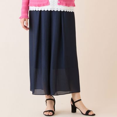 洗える】スカート風フレアパンツ（12053601） | LOBJIE (Women