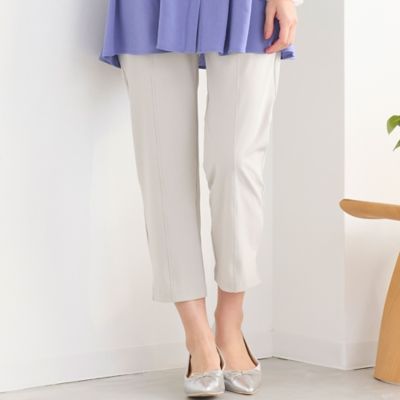 ＜LOBJIE (Women)＞【洗える・接触冷感・ＵＶカット・Ｓ～ＬＬサイズ展開】ドライタッチクロップドパンツ（１２０５３６１１）