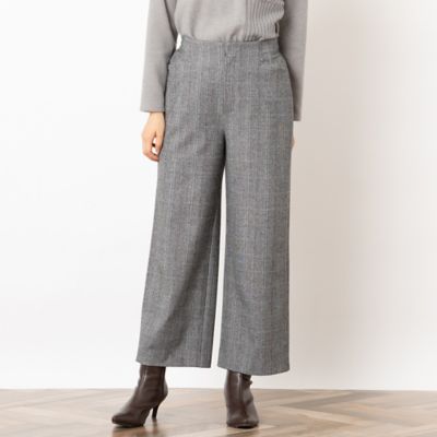 ＜LOBJIE (Women)＞グレンチェック　セミワイドパンツ（１２０５６４３１）