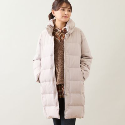 LOBJIE (Women)/ロブジェ【一部店舗・WEB限定・フード収納可】コクーンダウンコート(12076582) ベージュ コート・ジャケット【三越伊勢丹/公式】