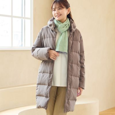 LOBJIE (Women)/ロブジェ【一部店舗・WEB限定・フード収納可】コクーンダウンコート(12076582) チャイロ コート・ジャケット【三越伊勢丹/公式】