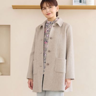 ステンカラーシャギーコート（12086531） | LOBJIE (Women