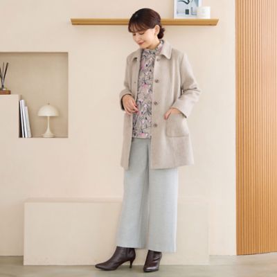 ステンカラーシャギーコート（12086531） | LOBJIE (Women