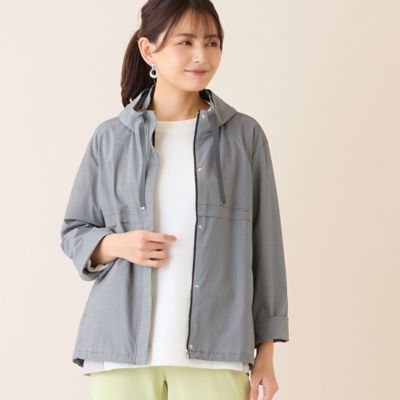 ＜LOBJIE (Women)＞ギンガムチェックスタンドカラーブルゾン（１２１０２６０１Ａ）