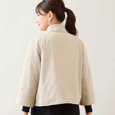 キルティング裏地つき】Aラインジャケット（12106501