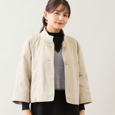 キルティング裏地つき】Aラインジャケット（12106501