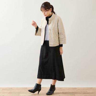 キルティング裏地つき】Aラインジャケット（12106501