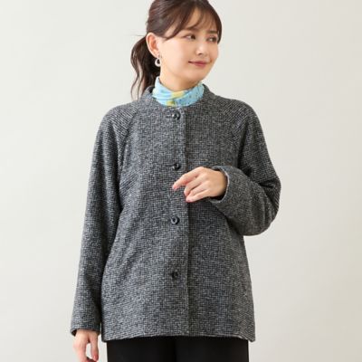 【未使用級】ベレスト エディフィス 網目状 カラミ織り ニット ジャケット L スライバーニットAラインジャケット（12106531） | LOBJIE