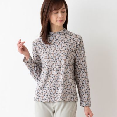 ＜LOBJIE (Women)＞〔ソリストヒート〕プリントトップス（１２１２１４４１）