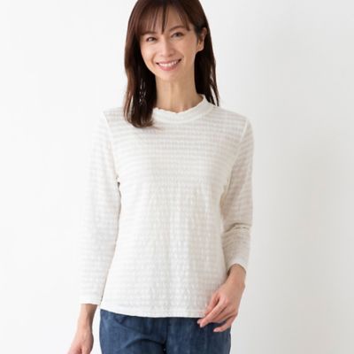 LOBJIE (Women)/ロブジェ シャーリングジャカードトップス(12122444)
