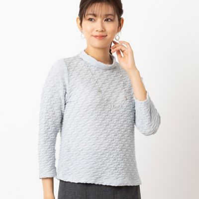 LOBJIE (Women)/ロブジェ 【洗える・日本製】タックジャカードカットソー(12122512)