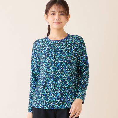 洗える・日本製】小花柄カットソー（12122612） | LOBJIE
