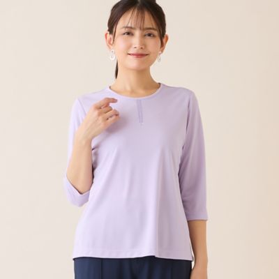 洗える・日本製】襟刺繍カットソー（12122614） | LOBJIE