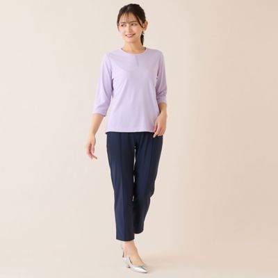 洗える・日本製】襟刺繍カットソー（12122614） | LOBJIE