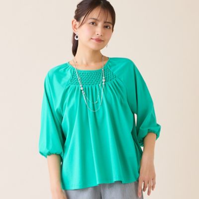 洗える】スモッキング刺繍プルオーバー（12122633） | LOBJIE