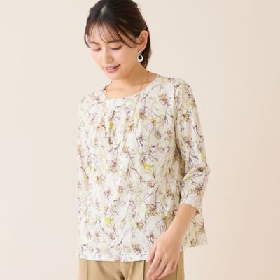 洗える・アンサンブル可】花柄カットソー（12122651