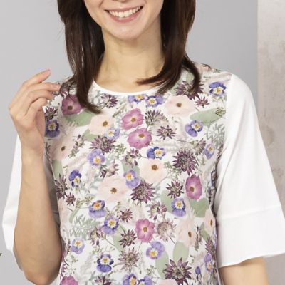 気質アップ ロブジェ 日比谷花壇コラボ 押し花プリントカットソー 再入荷1番人気 Carlavista Com